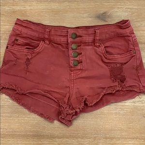 Billabong distressed jean shorts